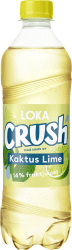 Loka Crush Kaktus Lime 50cl – kolsyrat mineralvatten med kaktus- och limesmak i 12-pack.